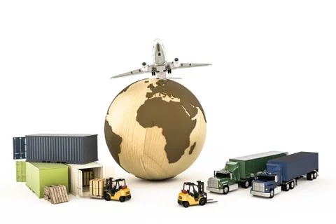 Delivery world 库存插图