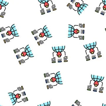 Delivery world location vector seamless pattern Stock Illustration