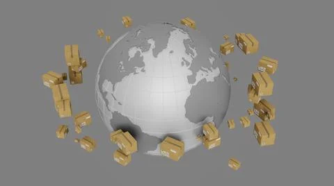 Delivery worldwide Stock Illustration