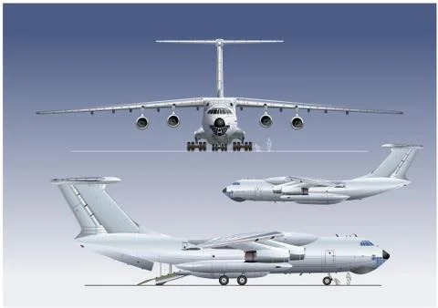 Delivery/cargo airplane Illustrazione stock