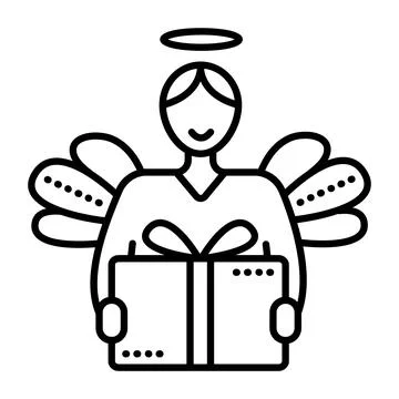 Deliveryman black line icon Stock Illustration