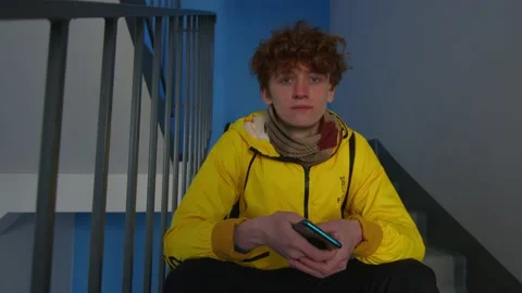 The deliveryman looks at the camera Stock Footage 236900906