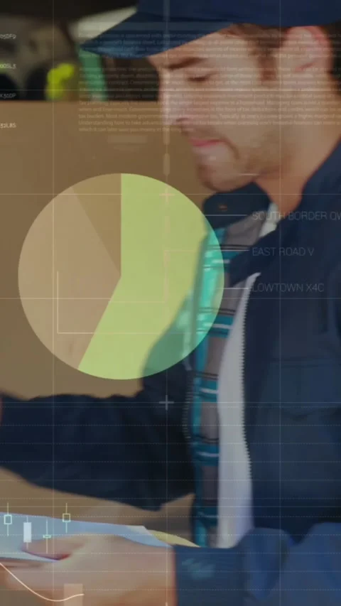 Deliveryman segregating packages 4k Stock Footage 341952827