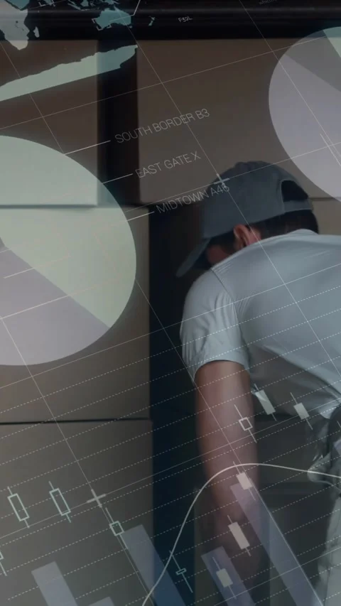 Deliveryman unloading packages 4k Stock Footage 331719841