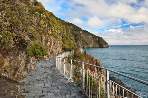 "via dell amor" of cinque terre Stock Photos