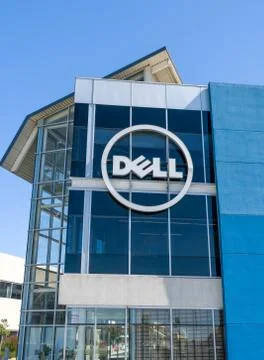 Dell Computer Coporate Facility and Logo Stock-Fotos