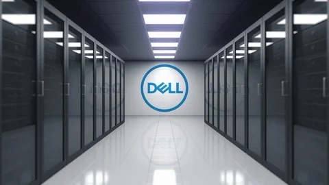 Dell Inc. Logo On The Wall Of The Server 