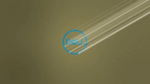 Dell Logo Light Reveal. Golden Stock Footage 157698382