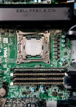 Dell Precision workstation with dual CPU 스톡 사진
