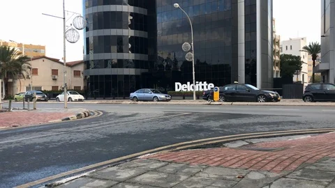 Deloitte Building in Nicosia Stock Footage 100077147