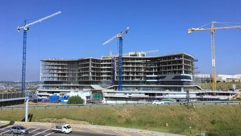 Deloitte offfice under construction in Midrand Stock Footage 105772422