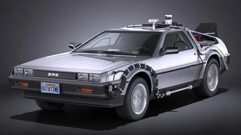 DeLorean DMC-12 Back To The Future episode 1 VRAY 3D Model