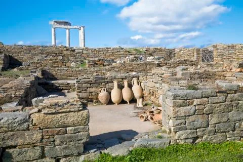Delos amphora Stock Photos