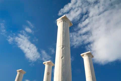 Delos columns Stock Photos