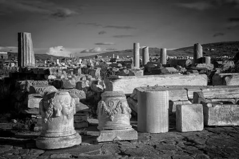 Delos ruins Stock Photos