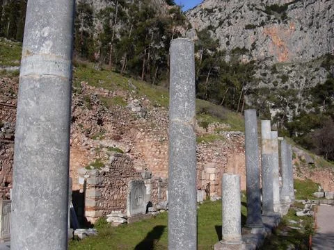 Delphi ancient sanctuary Phocis Greece 写真素材