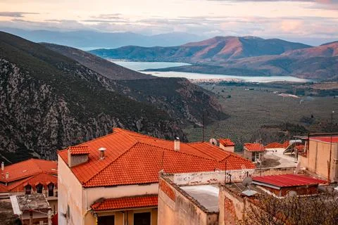 Delphi at dawn 스톡 사진