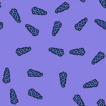 Delphinium blossom spring vector seamless pattern Illustrazione stock