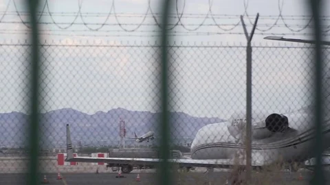 Delta airlines airplane taking off and flying away Stock Footage 84733567
