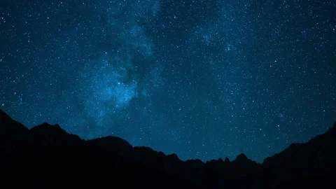 Delta Aquarids Meteor Shower and Milky Way Galaxy 50mm Southwest West Sky Tilt Stock Footage 335715211