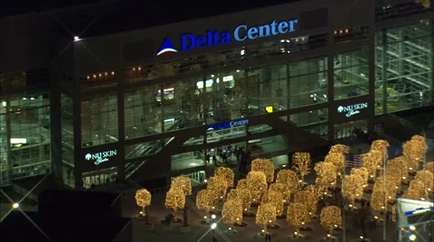 Delta Center Utah Lights Stock Footage 40671339
