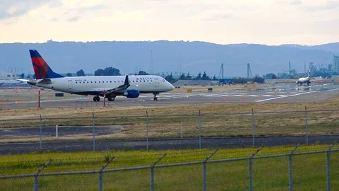 Delta Embraer 175 Stock Footage 96217879