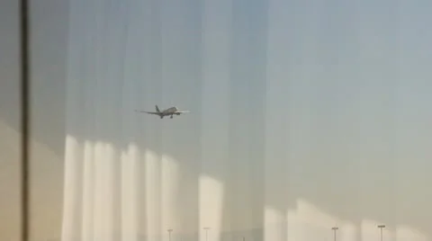 Delta Flight Passes Sun Stock Footage 10740171