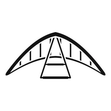 Delta hang glider icon simple vector. Wind plane 스톡 일러스트