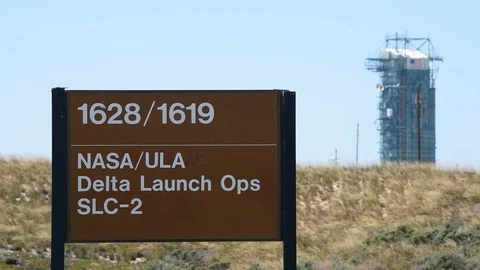 Delta II JPSS-1 First Stage Transport to SLC-1 for Processing - 2016 Stock Footage 94452514