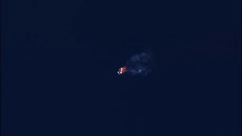 Delta IV Heavy rocket launch from Vandenberg Air Force Base Stock Footage 101509431