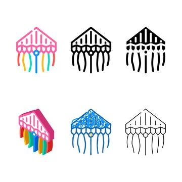 Delta kite color range icon vector Stock Illustration