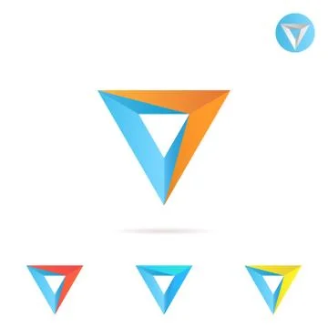 Delta letter with arrow Stock-Illustration