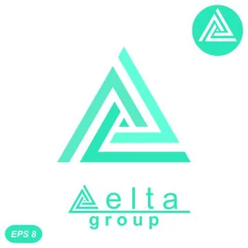 Delta letter logo concept Stock Illustration