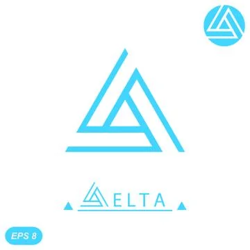 Delta letter logo template Stock Illustration