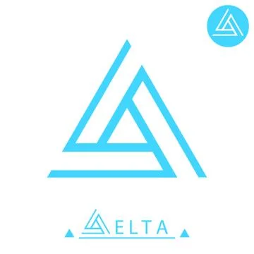 Delta letter logo template Illustrazione stock