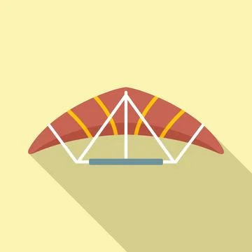 Delta nature icon flat vector. Hang gliding 스톡 일러스트