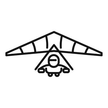 Delta nature icon outline vector. Hang gliding Stockillustratie