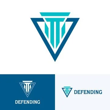 Delta Pillar Icon or Logo 스톡 일러스트
