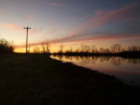 Delta Sunset Foto stock