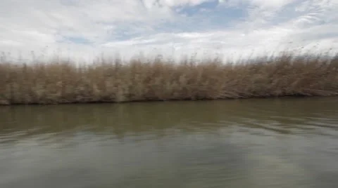 The delta of the Volga River Stock Footage 58471908