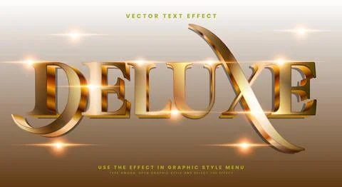 Deluxe 3D editable text effect Template Stock Illustration