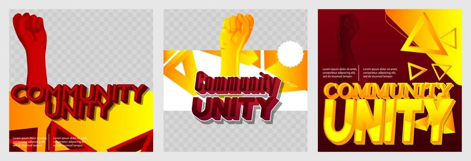 Deluxe Community Unity Background vector illustration with clenched, raised.. Иллюстрация