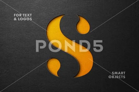 Deluxe Pressed Black Paper Mockup PSD Template