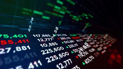 Delve into the vibrant and dynamic representation of stock market data trends Stock Photos