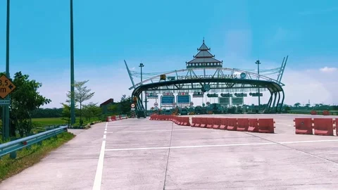 Demak Toll Gate Video stock 319414336