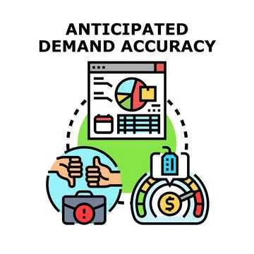 Demand accuracy forecasting, business budget planning 스톡 일러스트