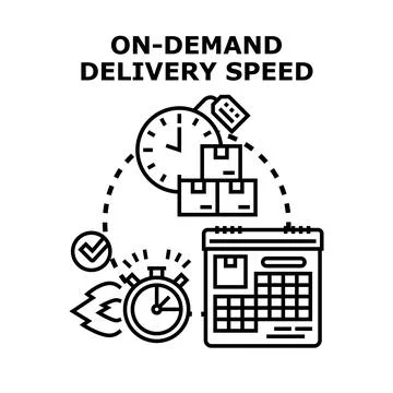On demand delivery speed concept vector illustration Stock Illustration