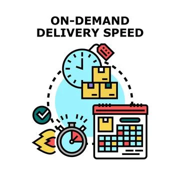 On demand delivery speed concept vector illustration Stock Illustration