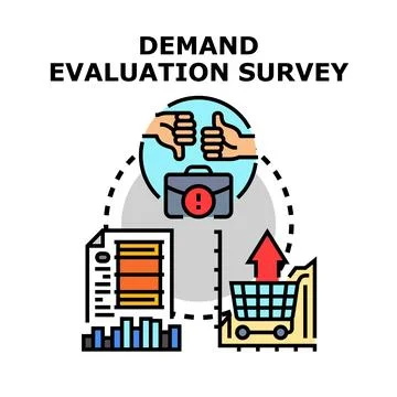 Demand evaluation survey result data analysis Stock Illustration