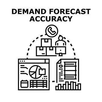 Demand forecast accuracy analyzing data and business planning 库存插图